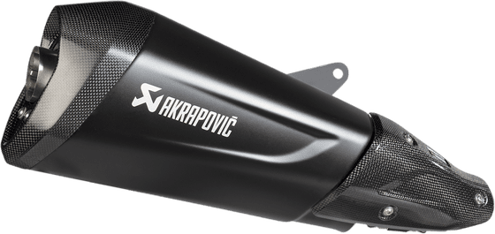 GTS 300 (2021 - 2022) black stainless steel slip-on muffler with carbon end cap | AKRAPOVIC