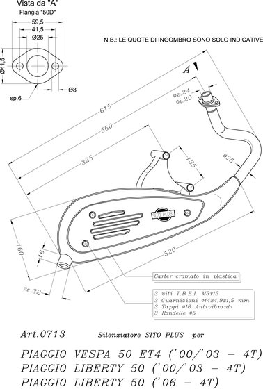 ET4 50 (2001 - 2005) sitoplus exhaust system | SITO