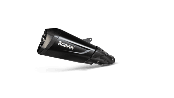 GTS 300 (2021 - 2022) black stainless steel slip-on muffler with carbon end cap | AKRAPOVIC